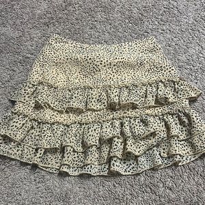 Forever 21 cheetah print ruffle skirt